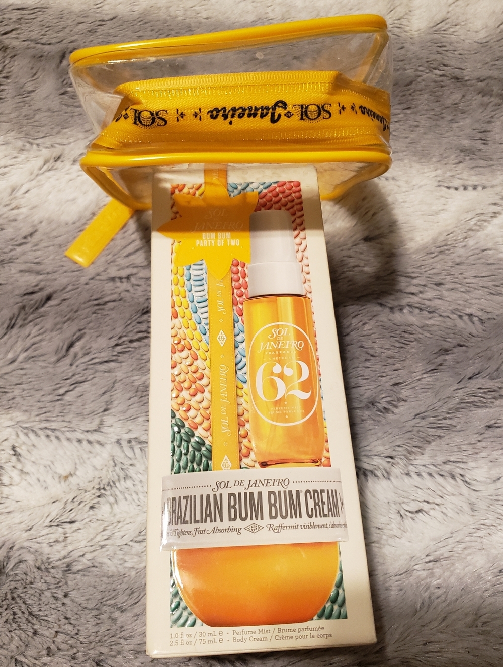Sol de Janeiro Brazilian Bum Bum Party Of Two Gift Set W Clear Toiletry Bag
